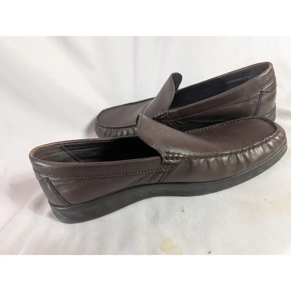 ECCO Lite Moc Classic Leather Moccasin Loafer Men’s Sz 47 13/13.5 US Cocoa Brown